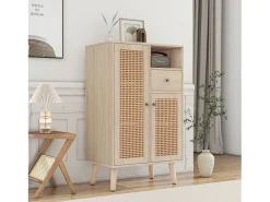 Aparador de madera, mueble de esquina, cómoda, armario de almacenamiento, 60*40*101 cm