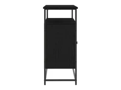 Aparador de madera negra 100x35x80 cm en madera de ingeniería y acero