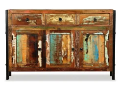 Aparador de madera reciclada maciza 120x35x76 cm