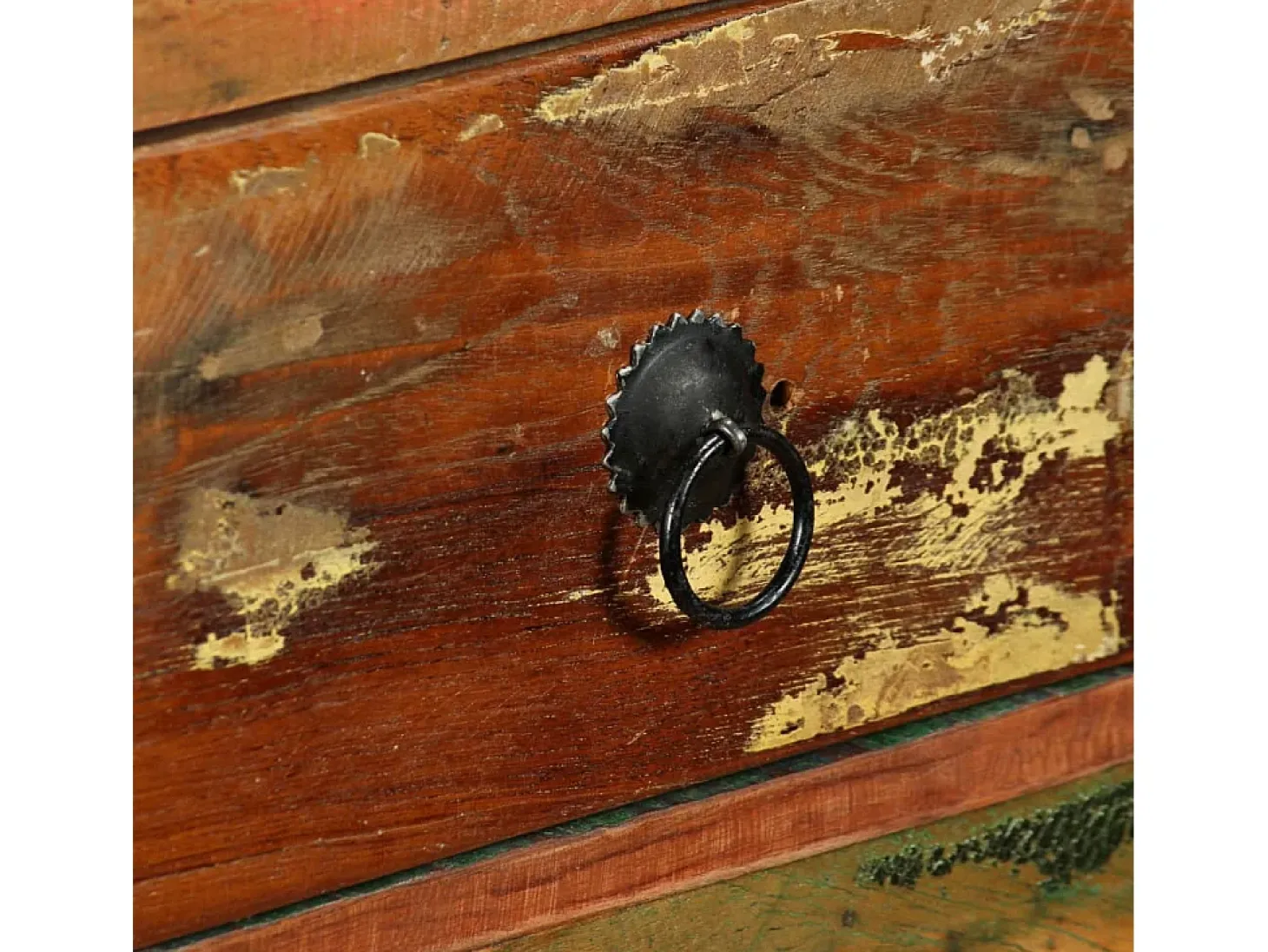 Aparador de madera reciclada maciza 120x35x76 cm