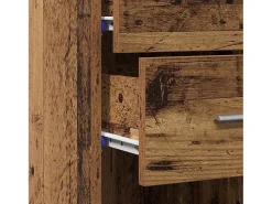 Aparador de madera vieja 30x42,5x185 cm en madera laminada