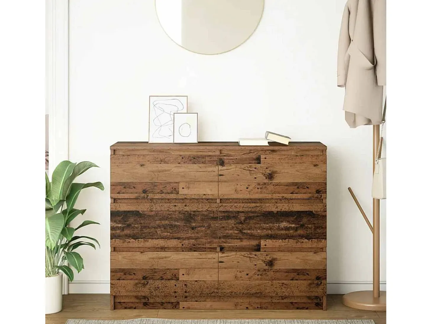 Aparador de madera vieja 100x35x76 cm Madera de ingeniería