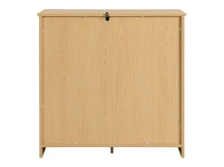 Aparador de ratán - 80 x 80 x 38 cm - con 4 cajones - versátil para salón, comedor, etc.