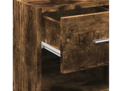 Aparador de roble ahumado 30x42,5x93 cm madera de ingeniería