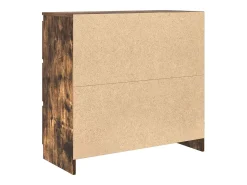 Aparador de roble ahumado 80x35x76 cm madera de ingeniería