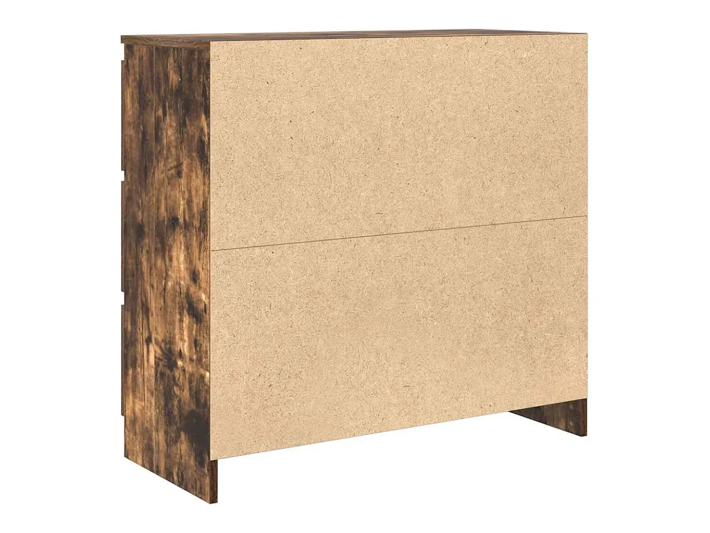 Aparador de roble ahumado 80x35x76 cm madera de ingeniería