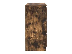 Aparador de roble ahumado 80x35x76 cm madera de ingeniería