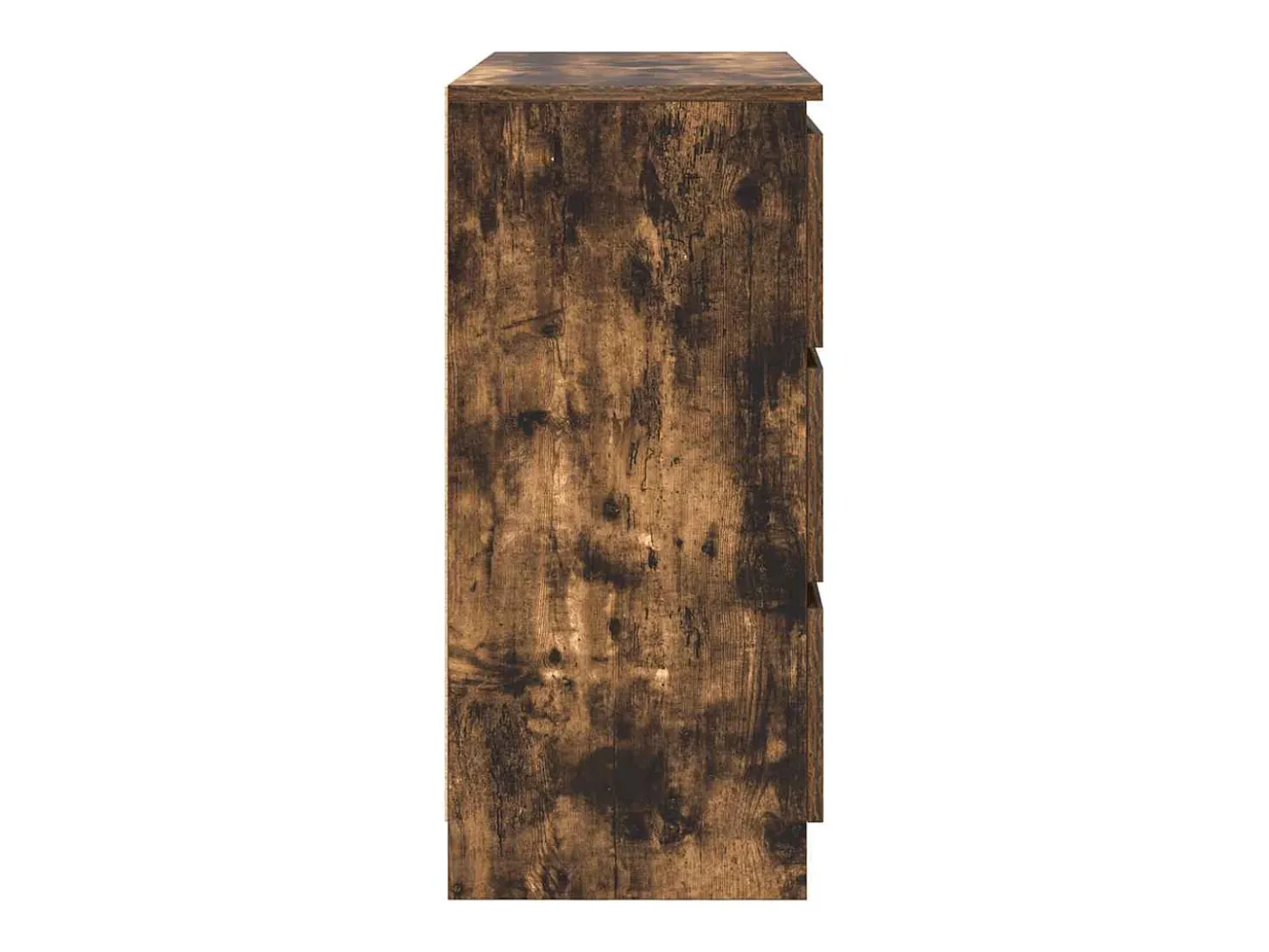 Aparador de roble ahumado 80x35x76 cm madera de ingeniería