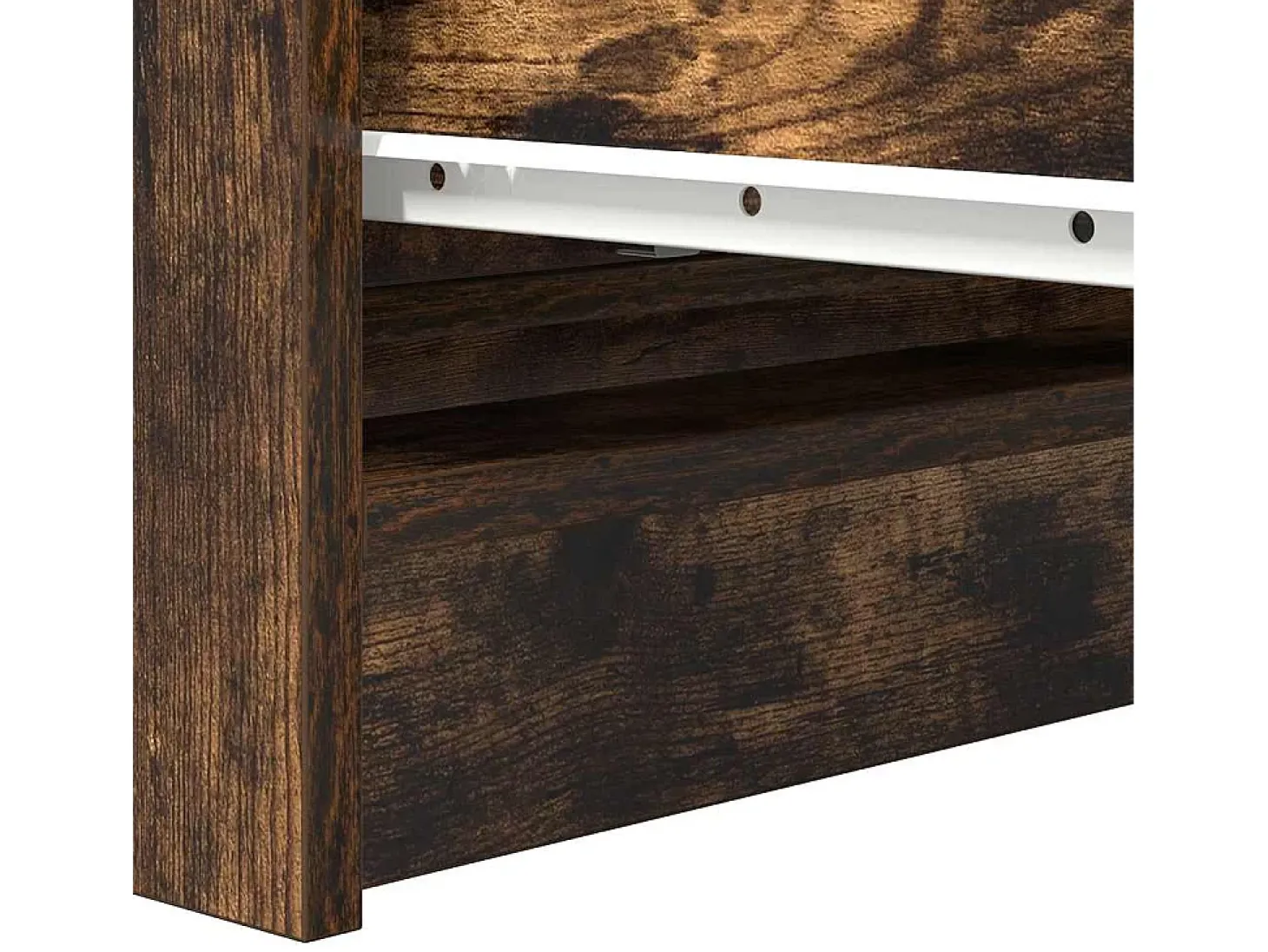 Aparador de roble ahumado 80x35x76 cm madera de ingeniería