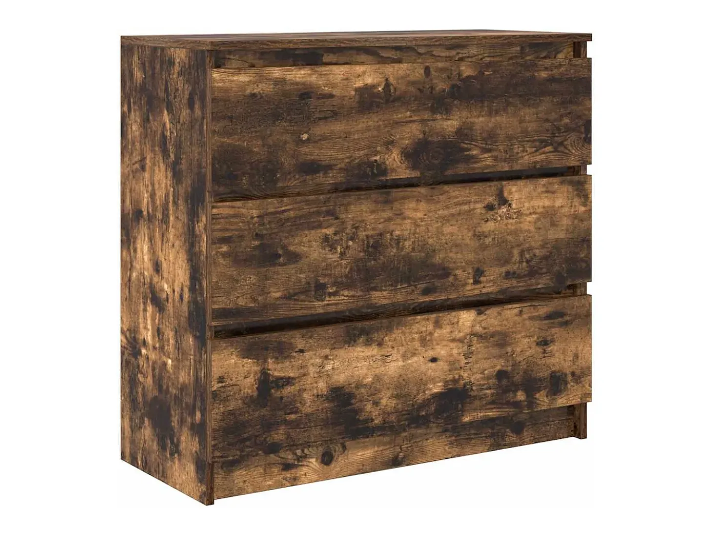 Aparador de roble ahumado 80x35x76 cm madera de ingeniería