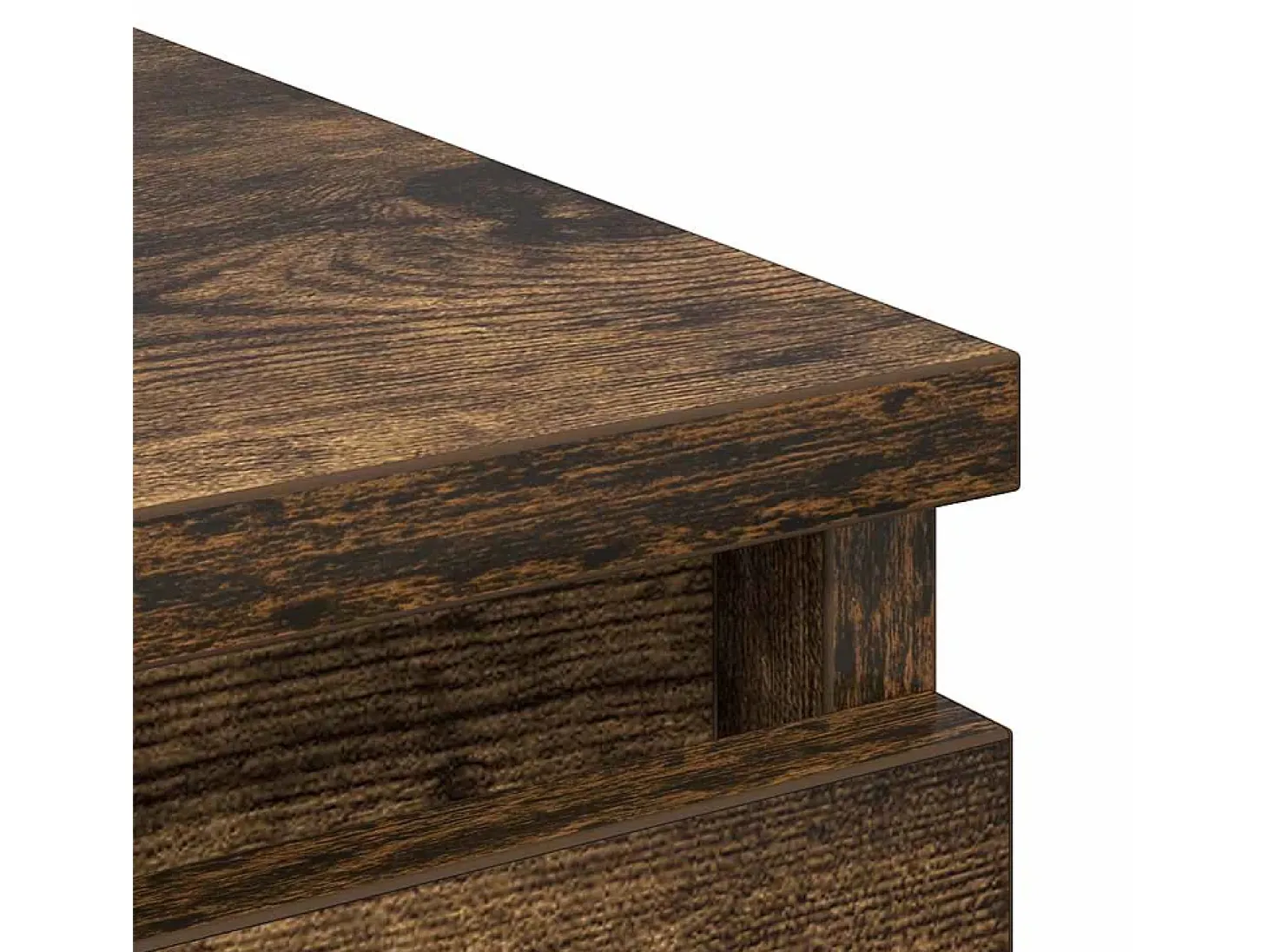 Aparador de roble ahumado 80x35x76 cm madera de ingeniería