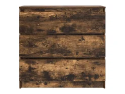 Aparador de roble ahumado 80x35x76 cm madera de ingeniería