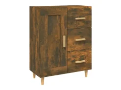 Aparador de roble ahumado 69,5x34x90 cm Madera de ingeniería