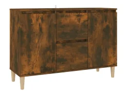 Aparador de roble ahumado 101x35x70 cm Madera de ingeniería
