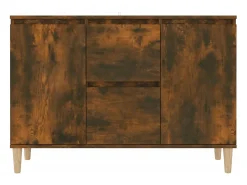 Aparador de roble ahumado 101x35x70 cm Madera de ingeniería