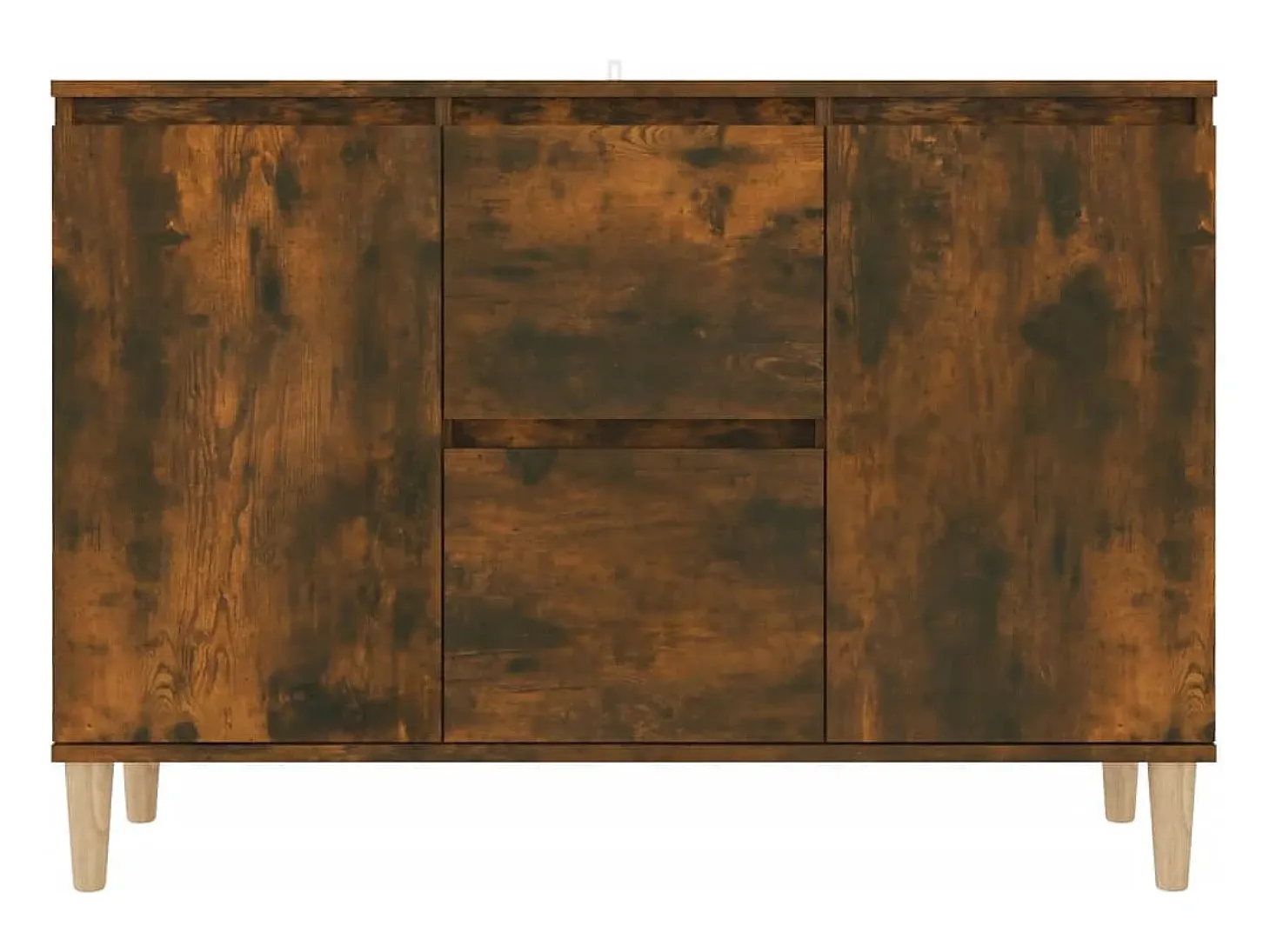 Aparador de roble ahumado 101x35x70 cm Madera de ingeniería