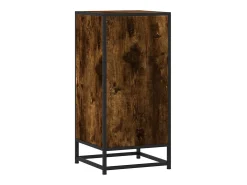 Aparador de roble ahumado 35,5x35x76 cm madera contrachapada y metal
