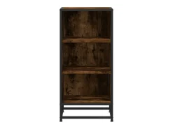 Aparador de roble ahumado 35,5x35x76 cm madera contrachapada y metal