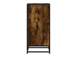 Aparador de roble ahumado 35,5x35x76 cm madera contrachapada y metal