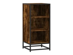 Aparador de roble ahumado 35,5x35x76 cm madera contrachapada y metal