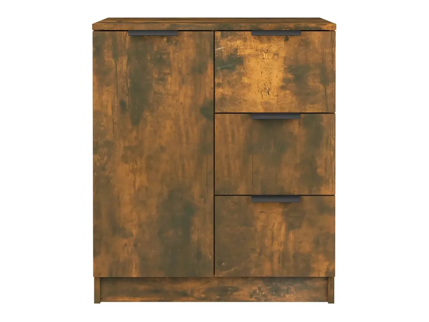 Aparador de roble ahumado 60x30x70 cm Madera de ingeniería