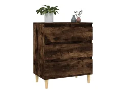 Aparador de roble ahumado 60x35x70 cm Madera de ingeniería