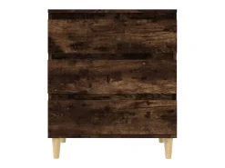 Aparador de roble ahumado 60x35x70 cm Madera de ingeniería