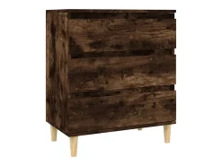 Aparador de roble ahumado 60x35x70 cm Madera de ingeniería