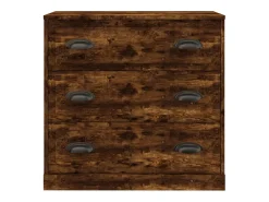 Aparador de roble ahumado 70x35,5x67,5 cm madera de ingeniería