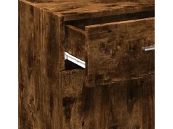 Aparador de roble ahumado 50x42,5x93 cm madera de ingeniería