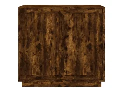 Aparador de roble ahumado 80x34x75 cm madera de ingeniería