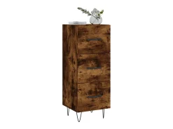 Aparador de roble ahumado 34,5x34x90 cm Madera de ingeniería