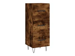 Aparador de roble ahumado 34,5x34x90 cm Madera de ingeniería