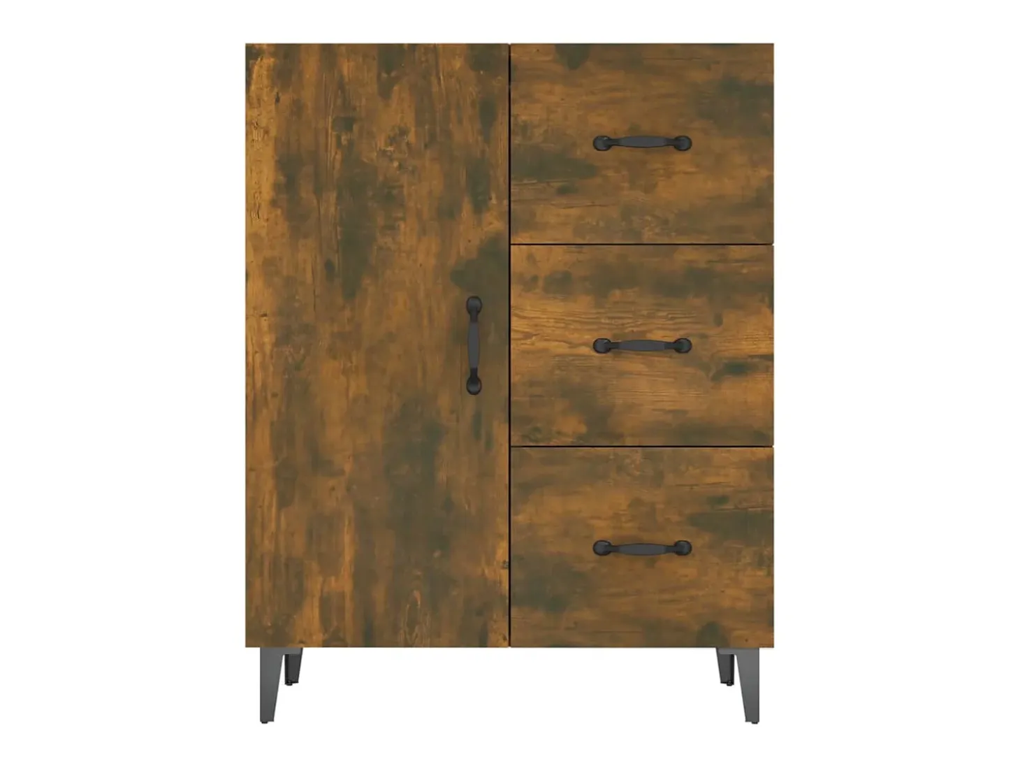 Aparador de roble ahumado 69,5x34x90 cm madera de ingeniería
