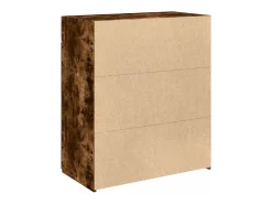 Aparador de roble ahumado 80x42,5x93 cm madera de ingeniería