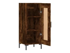 Aparador de roble ahumado 34,5x34x90 cm Madera de ingeniería