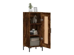 Aparador de roble ahumado 34,5x34x90 cm Madera de ingeniería