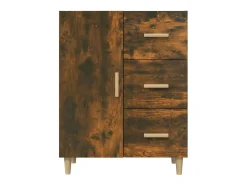 Aparador de roble ahumado 69,5x34x90 cm madera de ingeniería