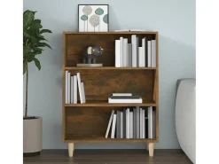 Aparador de roble ahumado 69,5x32,5x90 cm Madera de ingeniería