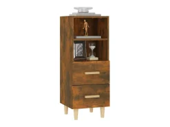 Aparador de roble ahumado 34,5x34x90 cm Madera de ingeniería
