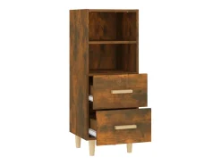 Aparador de roble ahumado 34,5x34x90 cm Madera de ingeniería