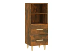 Aparador de roble ahumado 34,5x34x90 cm Madera de ingeniería