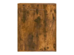 Aparador de roble ahumado 60x30x75 cm Madera de ingeniería