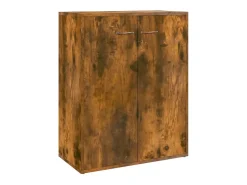Aparador de roble ahumado 60x30x75 cm Madera de ingeniería