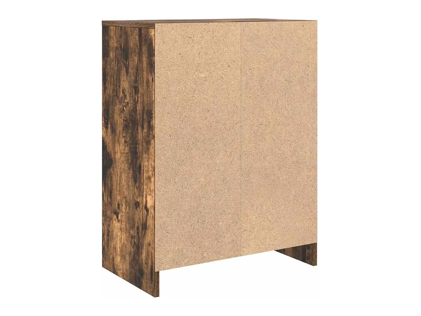 Aparador de roble ahumado 57x34x76 cm madera de ingeniería