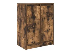 Aparador de roble ahumado 57x34x76 cm madera de ingeniería