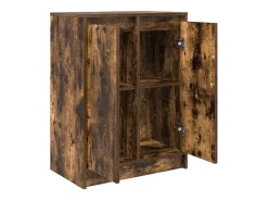 Aparador de roble ahumado 57x34x76 cm madera de ingeniería