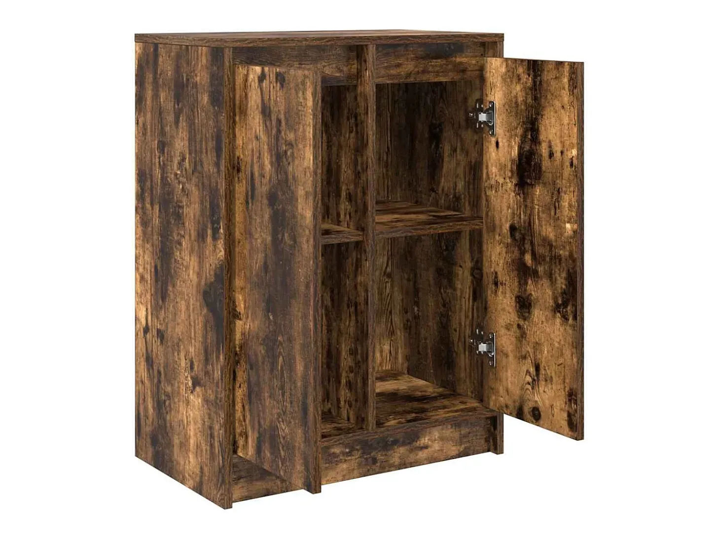 Aparador de roble ahumado 57x34x76 cm madera de ingeniería