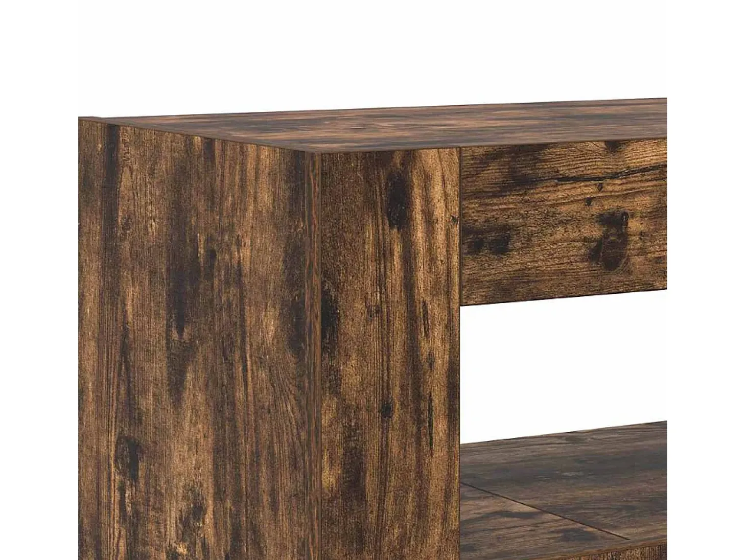 Aparador de roble ahumado de madera de ingeniería 116 x 30 x 75 cm