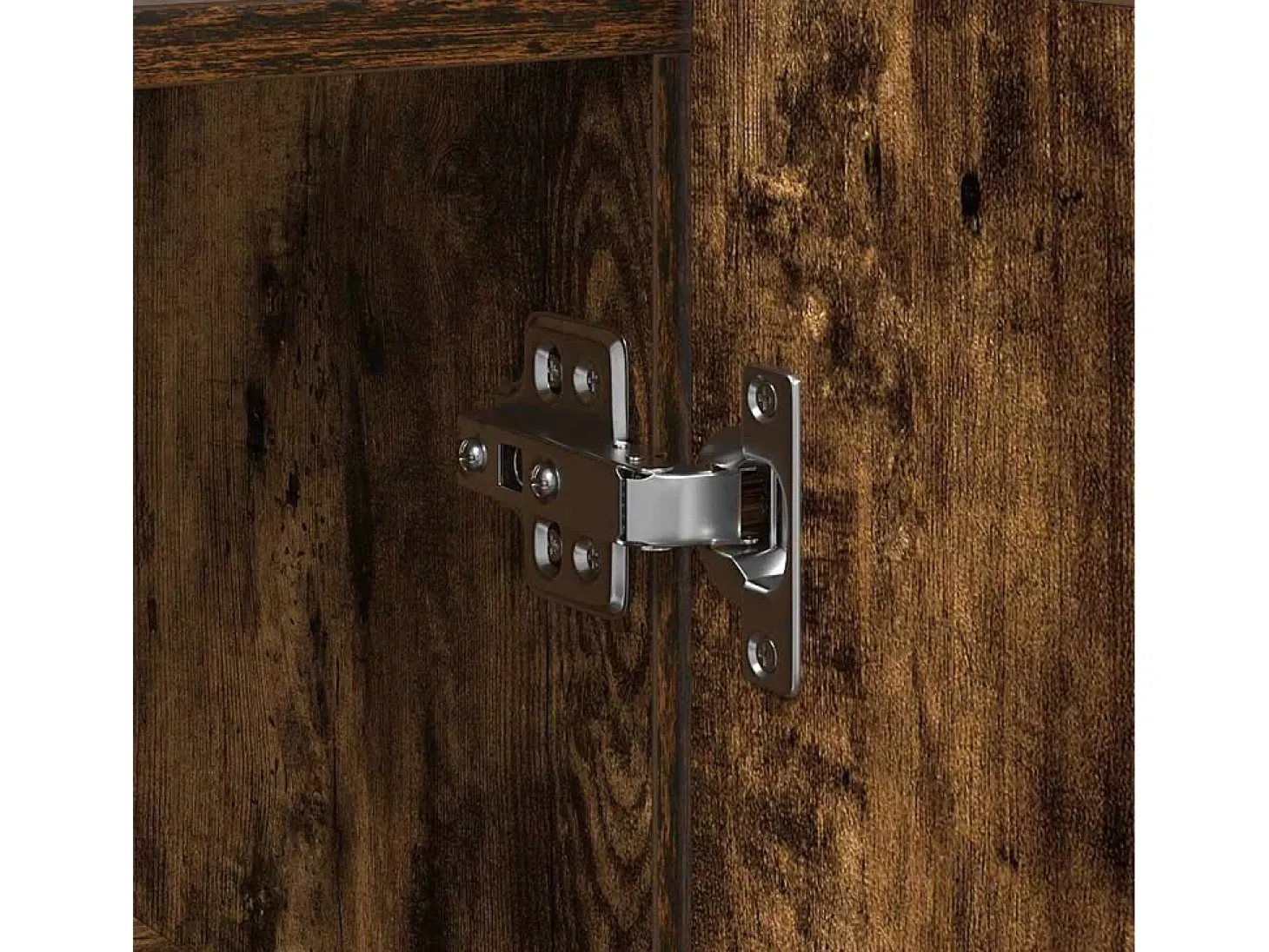 Aparador de roble ahumado de madera de ingeniería 116 x 30 x 75 cm